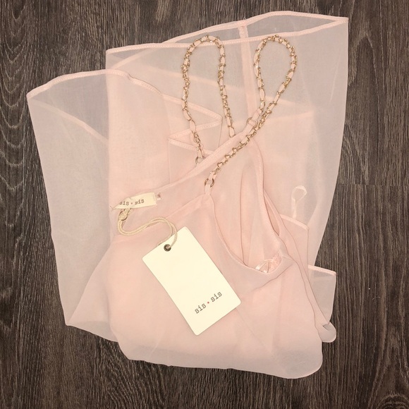 NWT Sis Sis Sheer Top - Picture 3 of 3